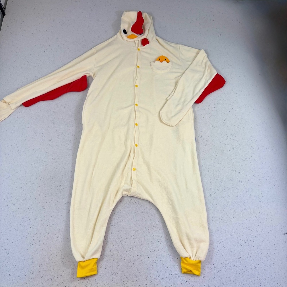 Chicken One Piece Unisex M Medium Adult Pajama Costume Cosplay‎ Kigurumi Plush